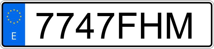 Numer rejestracyjny 7747FHM posiada CITROEN C4