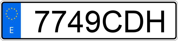 Le numéro d’enregistrement 7749CDH a  