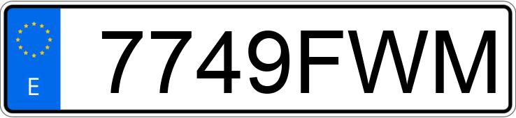 Numer rejestracyjny 7749FWM posiada AUDI A3