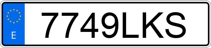 Numer rejestracyjny 7749LKS posiada PEUGEOT PARTNER