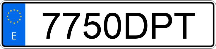 Numer rejestracyjny 7750DPT posiada VOLKSWAGEN GOLF