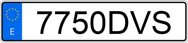 Numer rejestracyjny 7750DVS posiada CITROEN XSARA