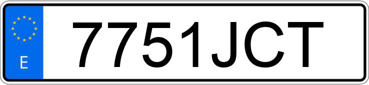 Numer rejestracyjny 7751JCT posiada SEAT IBIZA