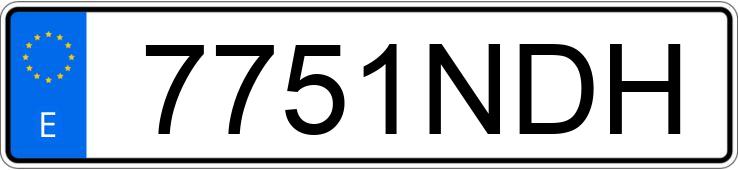 Numer rejestracyjny 7751NDH posiada VOLKSWAGEN GOLF