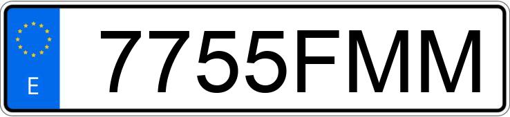 Numer rejestracyjny 7755FMM posiada AUDI A3