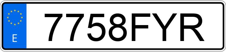 Numer rejestracyjny 7758FYR posiada AUDI A3