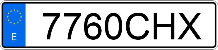 Numer rejestracyjny 7760CHX posiada CHRYSLER VOYAGER