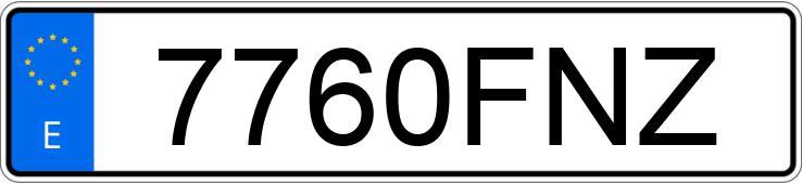 Numer rejestracyjny 7760FNZ posiada MAZDA MAZDA3