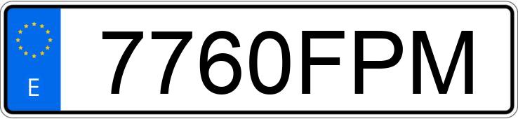 Numer rejestracyjny 7760FPM posiada MERCEDES C (204)