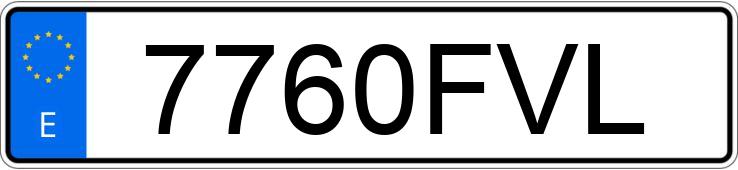 Numer rejestracyjny 7760FVL posiada KIA CEED