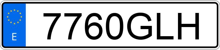 Numer rejestracyjny 7760GLH posiada TOYOTA YARIS