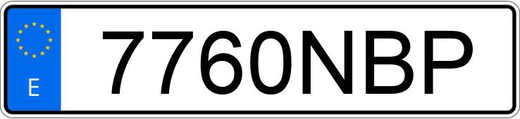 Numer rejestracyjny 7760NBP posiada FORD TRANSIT CONNECT