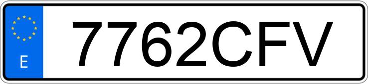 Numer rejestracyjny 7762CFV posiada AUDI A3