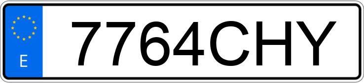 Numer rejestracyjny 7764CHY posiada CITROEN XSARA