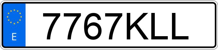 Il numero di registrazione 7767KLL ha VOLKSWAGEN POLO