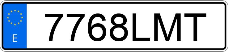 Numer rejestracyjny 7768LMT posiada VOLKSWAGEN TOURAN