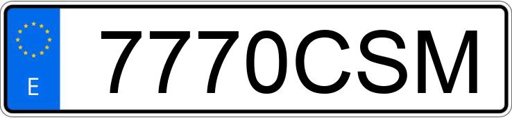 Numer rejestracyjny 7770CSM posiada DAEWOO NUBIRA