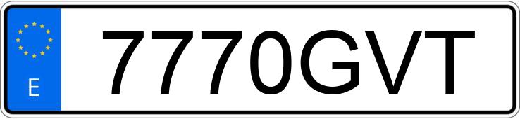 Registreringsnummer7770GVT har SEAT IBIZA
