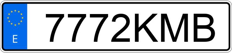 Numer rejestracyjny 7772KMB posiada RENAULT MEGANE