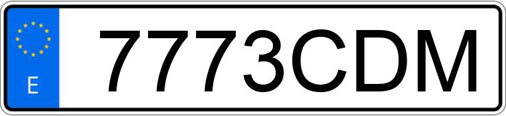 Numer rejestracyjny 7773CDM posiada BMW SERIE 3