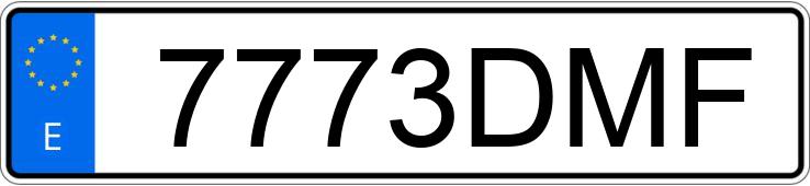 Numer rejestracyjny 7773DMF posiada AUDI A3 SPORTBACK