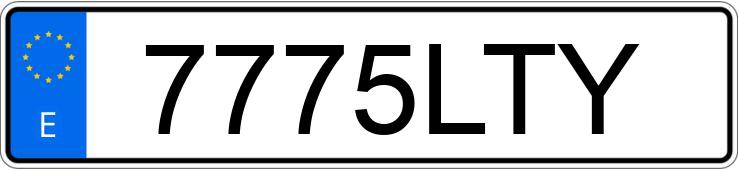 Numer rejestracyjny 7775LTY posiada CITROEN JUMPY