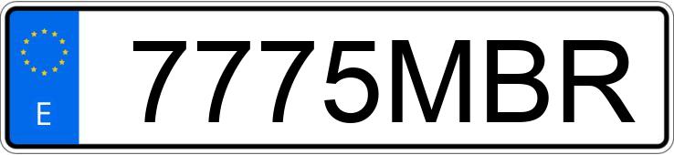 Numer rejestracyjny 7775MBR posiada VOLKSWAGEN GOLF