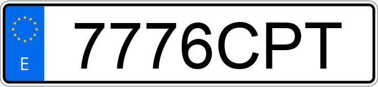 Numer rejestracyjny 7776CPT posiada TOYOTA COROLLA