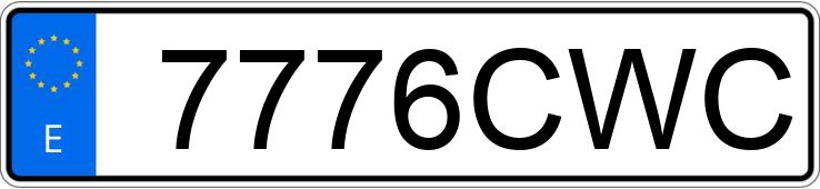 Numer rejestracyjny 7776CWC posiada CITROEN XSARA