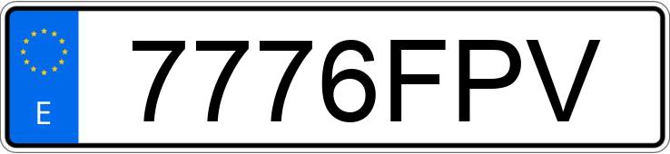 Numer rejestracyjny 7776FPV posiada MERCEDES SPRINTER