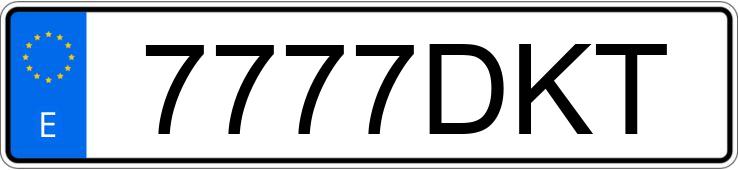 Numer rejestracyjny 7777DKT posiada BMW SERIE 5