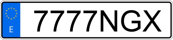 Numer rejestracyjny 7777NGX posiada MERCEDES E (214)