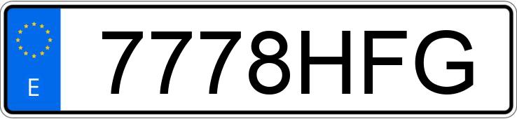 Numer rejestracyjny 7778HFG posiada VOLKSWAGEN POLO