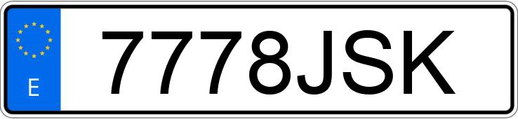 Numer rejestracyjny 7778JSK posiada BMW X1