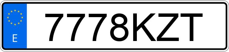 Numer rejestracyjny 7778KZT posiada TESLA MODEL 3