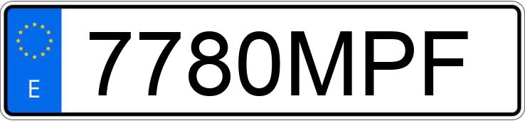 Numer rejestracyjny 7780MPF posiada KIA STONIC
