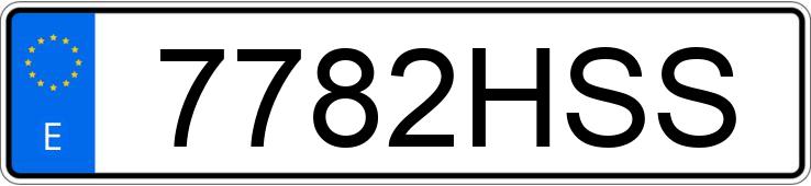 Numer rejestracyjny 7782HSS posiada AUDI A1 SPORTBACK