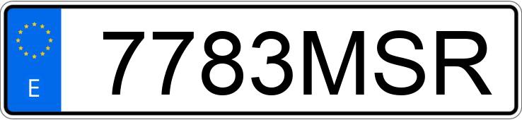 Registreringsnummeret 7783MSR har MITSUBISHI ASX