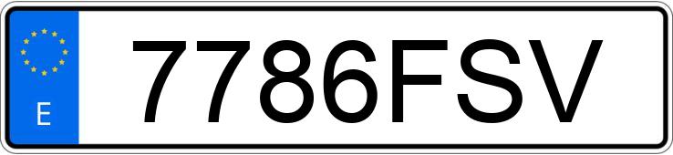 Numer rejestracyjny 7786FSV posiada MITSUBISHI FUSO CANTER