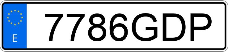 Numer rejestracyjny 7786GDP posiada AUDI A3