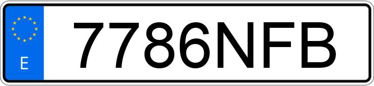 Registreringsnummer7786NFB har RENAULT TRAFIC