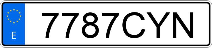 Numer rejestracyjny 7787CYN posiada PEUGEOT 307