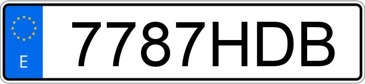 Numer rejestracyjny 7787HDB posiada AUDI A5