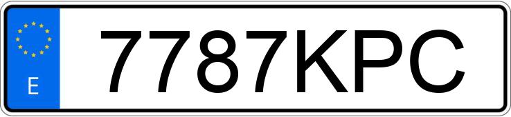 Numer rejestracyjny 7787KPC posiada PEUGEOT PARTNER