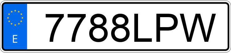 Numer rejestracyjny 7788LPW posiada VOLKSWAGEN GOLF