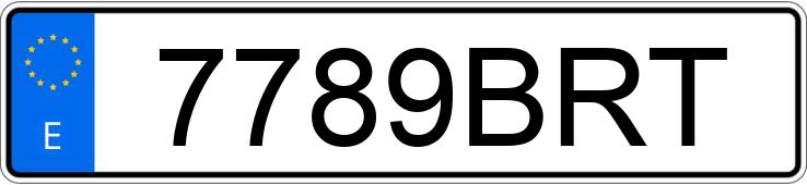 Numer rejestracyjny 7789BRT posiada VOLKSWAGEN GOLF Numer rejestracyjny 7789BRT posiada VOLKSWAGEN GOLF