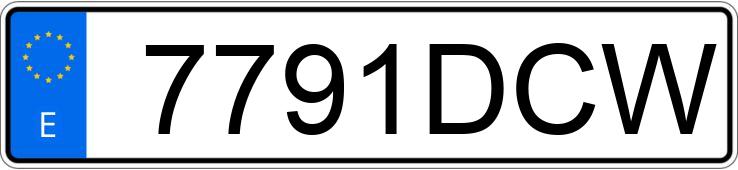 Numer rejestracyjny 7791DCW posiada VOLKSWAGEN TRANSPORTER