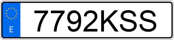 Il numero di registrazione 7792KSS ha SEAT ARONA