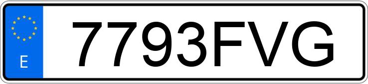 El número de registro 7793FVG tiene MAZDA MAZDA3
