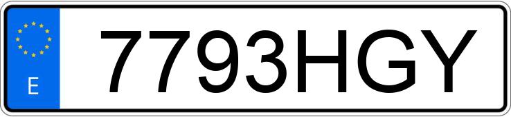 Numer rejestracyjny 7793HGY posiada CITROEN BERLINGO FIRST